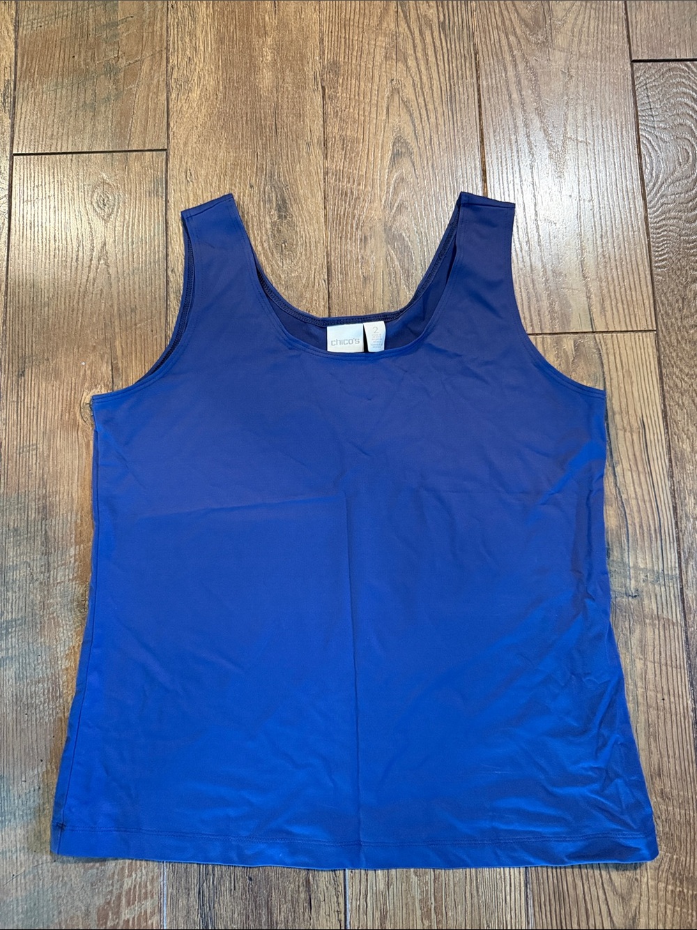 Chico's Deep Blue Scoop Neck Tank